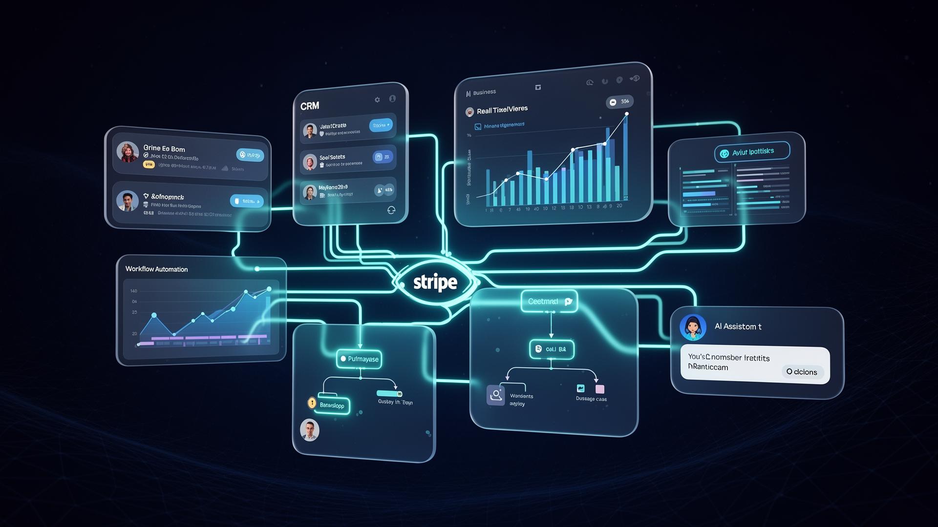 AVA Next intelligent business dashboard with CRM, analytics, workflow automation, and AI assistant